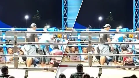 เกิดอะไรขึ้น "นักมวยหญิงไทย" โดนพี่เลี้ยงผู้ชายอีกฝ่ายตบขณะขอโทษคู่ชก หลังชนะน็อก (คลิป)