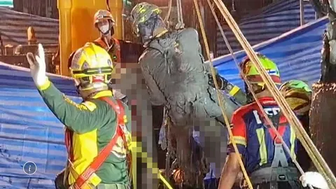 กู้ศพติดรูเสาเข็ม 6 วันถึงสําเร็จ! รอสอบบริษัทต้นสังกัด ได้เงินชดเชยกว่า 9 แสน