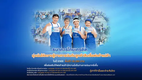 ธนาคารไทยเครดิตมุ่งเน้นให้ความรู้ทางการเงินกับลูกค้าสินเชื่อ ในปี 2568 ตั้งเป้า 30,000 ราย