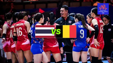 ช่องทางชมสด VNL 2025 วอลเลย์บอลหญิงทีมชาติไทย พบ เบลเยียม สัปดาห์ 1 นัด 2