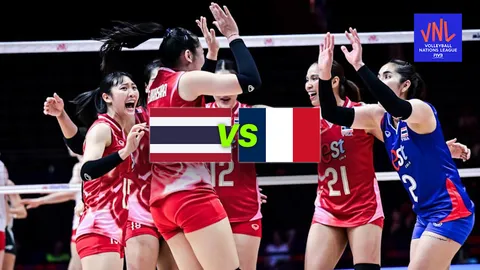 ช่องทางชมสด วอลเลย์บอลหญิง VNL 2025 ทีมชาติไทย พบ ฝรั่งเศส สัปดาห์ 1 นัด 4