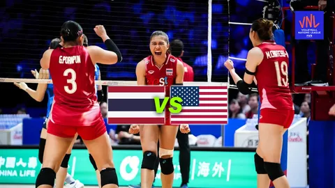 ช่องทางชมสด วอลเลย์บอลหญิงทีมชาติไทย พบ สหรัฐอเมริกา VNL 2025 สัปดาห์ 3 นัด 1