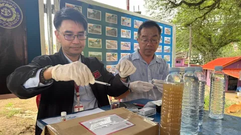 แม่สายผงะ พบสารหนูในบ่อน้ำเกินมาตรฐาน ปั๊มขึ้นมาใช้ผื่นขึ้นตัว