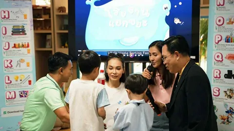 วิทยาลัยปิโตรเลียมฯ จุฬาฯ ร่วมกับมูลนิธิคุณปลูกฝังนักเรียนนานาชาติคัดแยกขยะ 