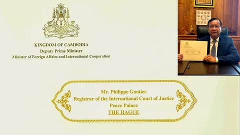 กัมพูชาถือฤกษ์ 15 มิ.ย.  วันชนะคดีพระวิหาร ยื่นฟ้อง 4 พื้นที่พิพาทต่อศาลโลก