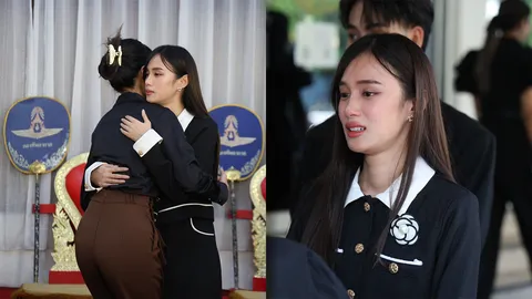 ภาพพิธีรดน้ำคุณพ่อเก๋ไก๋ สไลเดอร์ สุดเศร้า ลูกสาวกลั้นน้ำตาเอาไว้ไม่อยู่