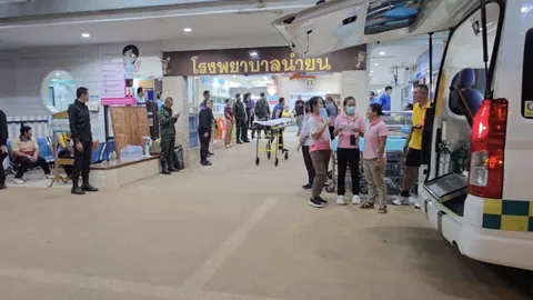 นำส่ง รพ. 8 นาย กำลังพลบาดเจ็บจากเหตุเฮลิคอปเตอร์ ทบ. ร่อนลงฉุกเฉินที่ จ.อุบลฯ