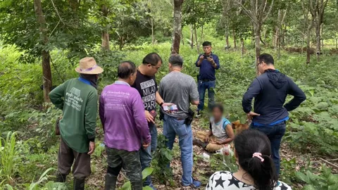 ล่าตัว 2 โจร ทุบป้าวัย 61 จนสลบ จับมัดมือสองข้างไขว้หลังไปทิ้งลำห้วย