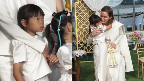 เผยภาพอบอุ่น น้องโนล่า ก้มกราบ เจนี่ ก่อนเข้าพิธีบวชสามเณรี (คลิป)