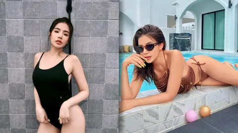 ใบเตย อาร์สยาม โชว์ทีเด็ดนุ่งชุดว่ายน้ำโพสท่าเซ็กซี่ สวยสมฉายาสั้นเสมอหู