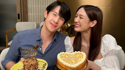 พาย รินรดา เสิร์ฟหวาน อวยพร เจมส์ มาร์ "ทุกอย่างสดใสเมื่อมีเธอ" กลิ่นความรักทะลุจอ