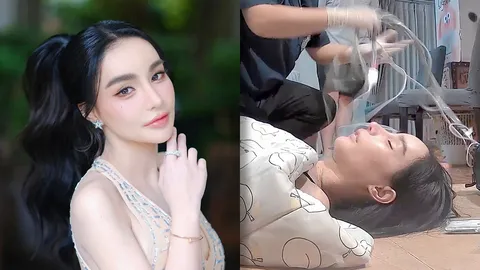 เผยภาพ นิวนิว เอวเด้ง ป่วยซึมเศร้านอนหมดสติ โชคดีกู้ภัยช่วยไว้ได้ทัน