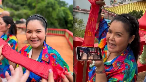 ฮาย อาภาพร โชว์เลขที่ได้จากหางประทัด หลังไปไหว้เจ้าพ่อเขาใหญ่ (คลิป)
