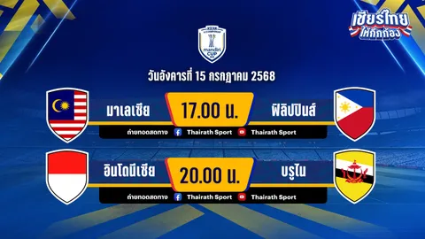 โปรแกรม ฟุตบอลยู-23 ชิงแชมป์อาเซียน-ช่องทางชมสด