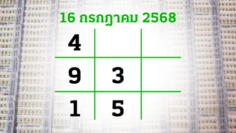 โค้งสุดท้ายหวย "เลขเด็ดงวดนี้" 16/7/68 ลุ้นโชคได้ที่ไทยรัฐทีวี-ไทยรัฐออนไลน์