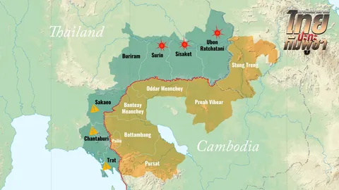 ไทย-กัมพูชา จุดปะทะตลอดแนวชายแดน 6 จังหวัด เข้าสู่วันที่ 3