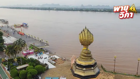 อีก 50 ซม. น้ำโขงใกล้ถึงจุดวิกฤติ เตือนชาว อ.บ้านแพง เตรียมเก็บสิ่งของขึ้นที่สูง