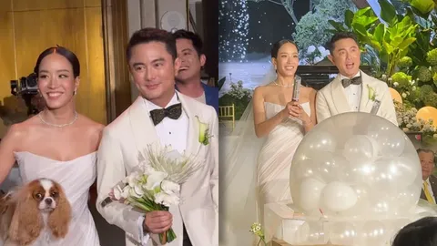 ชมภาพ วิน Sqweez Animal จูงมือ พิมพ์พัณ วิวาห์หวาน เพื่อนดารายินดีแน่นงาน (คลิป)