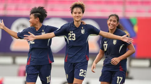 ผลบอล "ทีมชาติไทย" ถล่ม "อินโดนีเซีย" ไม่ยั้ง ประเดิมฟุตบอลหญิงชิงแชมป์อาเซียน 2025