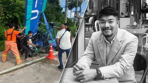 "ครูการบิน" เสียชีวิตแล้ว หลังเครื่องบินเล็กตกกลางถนน ที่ภูเก็ต