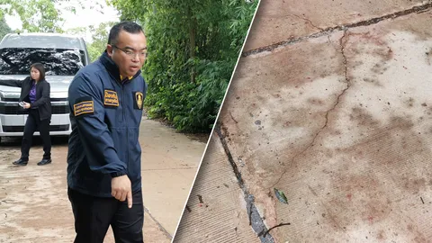 ป.ป.ช.บึงกาฬ ลุยสอบปมถนนคอนกรีต ไม่ถึง 2 เดือน ร้าวทั้งเส้น ชี้ยังไม่มีการทุจริต