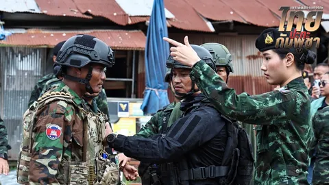 รู้จัก "ผู้กองอะตอม" เจ้าของภาพไวรัลดัง "ทหารหญิง" ชี้นิ้วไล่ "ทหารกัมพูชา"