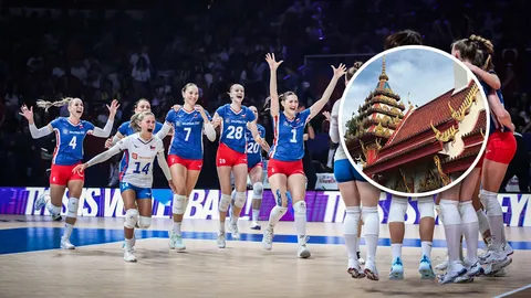 "นักวอลเลย์บอลหญิง" มาแข่งชิงแชมป์โลก  โพสต์ภาพเมรุ ก่อนลบออกไป 