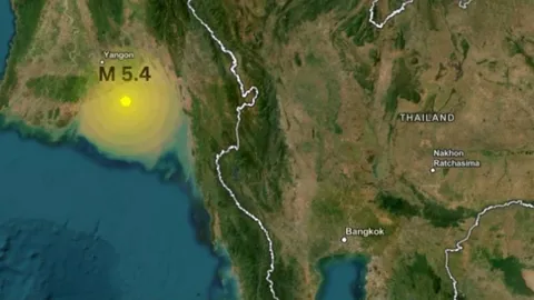 แผ่นดินไหว 5.4 ในทะเลเมียนมา ชาวกรุงบนตึกสูง รับรู้ถึงแรงสั่นสะเทือนระดับ 3