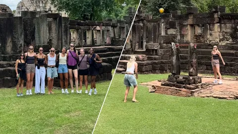 ของดีประเทศไทย "วอลเลย์บอลหญิงสหรัฐฯ" เที่ยวปราสาทพนมวัน