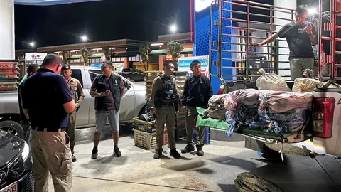 คว้านท้องหนีผิด ขนยานรก ขับหลบด่าน ล่าจับคาปั๊ม!