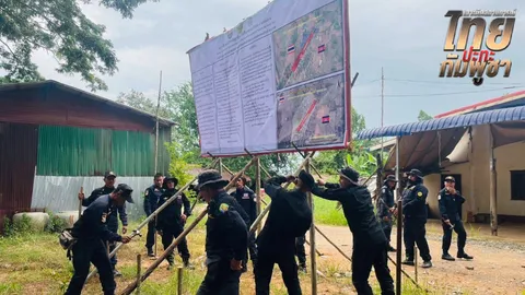 ติดป้ายเตือนชาวกัมพูชา รุกที่บ้านหนองจาน-หนองหญ้าแก้ว มีโทษทั้งคุกและปรับ