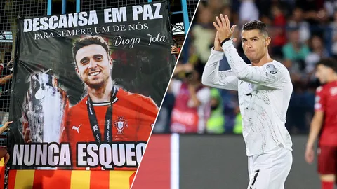 ไม่เคยลืมกัน "โรนัลโด้" อุทิศประตูให้ "โชต้า" ผู้ล่วงลับ หลังถูกวิจารณ์ไม่ไปร่วมงานศพ