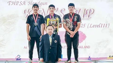 "วีรวิทย์-แอนเดรีย"ครองถ้วยในหลวงยิงปืนรณยุทธ"คิงส์คัพ"