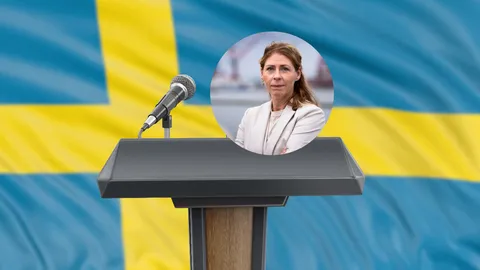 นาทีช็อก! รมต.สาธารณสุขสวีเดนล้มหัวฟาดโพเดียมกลางงานแถลงข่าว (คลิป)