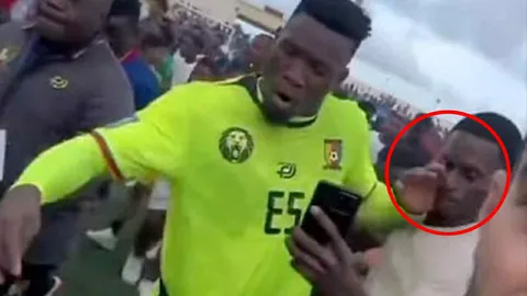 "โอนานา" ผลักแฟนบอล ล้มทั้งยืน หลังพลาดง่ายๆ กระทบโอกาส "แคเมอรูน" ไปฟุตบอลโลก 2026 (คลิป)