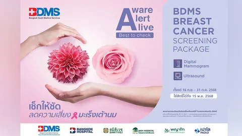 BDMS ชวนผู้หญิงทุกวัยใส่ใจสุขภาพ ตรวจคัดกรองมะเร็งเต้านมที่โรงพยาบาลในเครือฯ