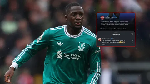 โกนาเต้ กองหลังลิเวอร์พูล ไม่ทน! สวนแฟนหงส์ในโซเชียล หลังถูกวิจารณ์ฟอร์มตก