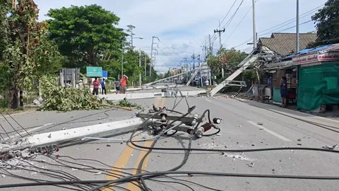 กระบะชนเสาไฟฟ้า ออกจาก รพ. แล้ว โดน 2 ข้อหาหนัก คาดเสียหายกว่า 10 ล้าน