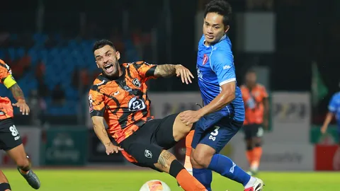 ผลบอล "ประจวบ" เปิดบ้านชนะ "พลังกาญจน์" 2-0 สรุปผลไทยลีก 1