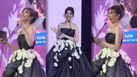 ออม กรณ์นภัส โดนดราม่า ขึ้นทำหน้าที่ประกาศรางวัล ถูกคนมองติดเล่นไม่มีความเป็นมืออาชีพ