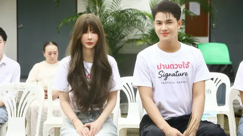 เกลิน-เล้ง นำทีมนักแสดงไหว้ขอพรพระพิฆเนศร์ เปิดกล้องซีรีส์แนวตั้ง ปานดวงใจ Signature