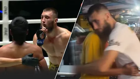 เปิดวินาที “นักมวยต่างชาติ” เข้าขอโทษ “นักมวยไทย” หลังทำท่าจุ๊ปากใส่ (คลิป)