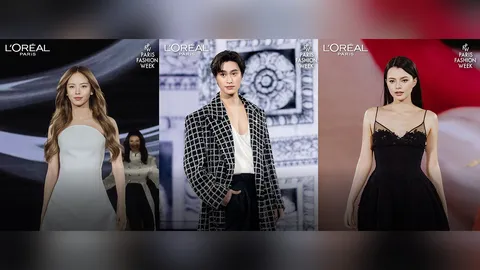 ครอบครัว L'Oréal Paris ไทย ณิชา-เจมีไนน์-เบ็คกี้ สร้างปรากฏการณ์บนรันเวย์ Paris Fashion Week 2025