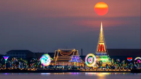 งานพระสมุทรเจดีย์ 2568 เที่ยวงานเจดีย์ปากน้ำ สมุทรปราการ สนุก อิ่มบุญ