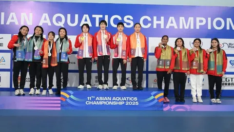 ชมรมว่ายน้ำสิงห์ ผงาดคว้า 5 เหรียญทองแดงในรอบ 13 ปีที่รอคอยในเวทีเอเชีย