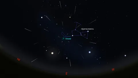 ชวนดูฝนดาวตก "โอไรออนิดส์" หากฟ้าใสไร้ฝน ลุ้นชมด้วยตาเปล่าได้ทั่วประเทศ