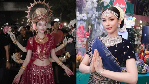 นวราตรี 2568 คึกคัก! แอนนา เสือ-สไปร์ท บะบะบิ-จีน่า แต่งเต็มร่วมสัมผัสค่ำคืนแห่งศรัทธา