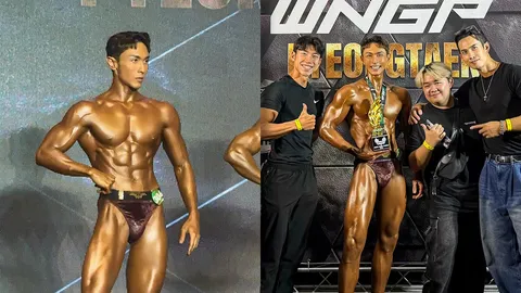 นัททิว โชว์ร่างทองประกวดเพาะกาย Sport Model ที่เกาหลีใต้ สุดปลื้มคว้าที่ 2 กลับบ้าน