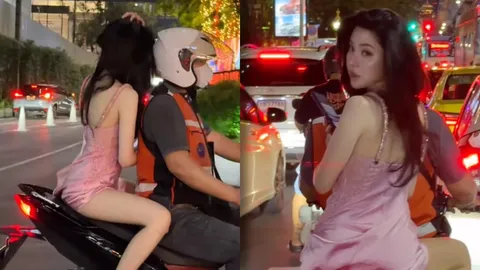 เจนิส มาลุคใหม่! อาบน้ำแล้ว นั่งซ้อนท้ายวินมอเตอร์ไซค์ สวยสะกดจนเป็นไวรัล