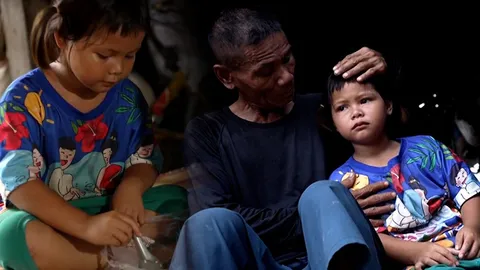 หัวใจสลาย! "น้องขวัญ" จำใจกินข้าวสุนัขประทังชีวิต หลังพ่อป่วยหนัก แม่ถูกจับขายยา